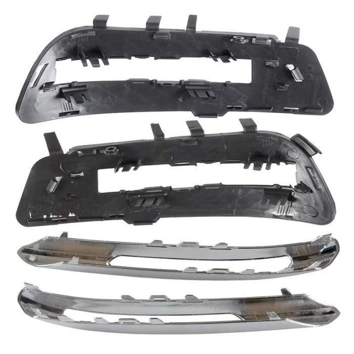 Fog Trim Old Mercedes W212 Amg Bumper Strip Grille Chrome Cover E200