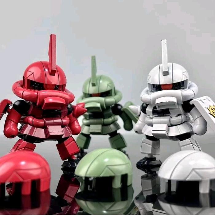 HOT SALE MODEL KIT MINI ZAKU / DOM 3IN1 SUPER MODEL BUKAN SD (PILIH ZAKU ATAU DOM) TERMURAH