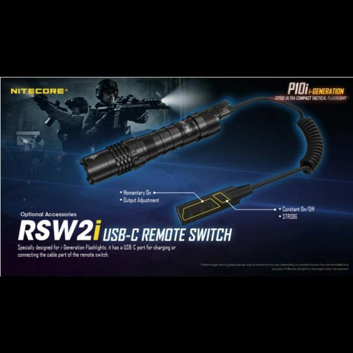 Ready Usb-C Remote Switch Nitecore Rsw2I For Senter Nitecore Series I