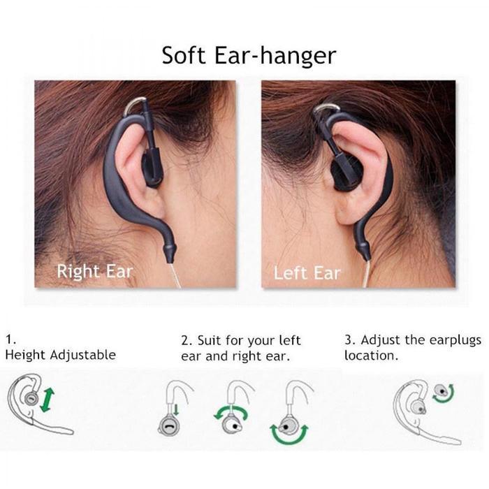 NEW EARPHONE WALKIE TALKIE WLN KD C1 C50 C51 C56 HEADSET HT WLN C1 hitam