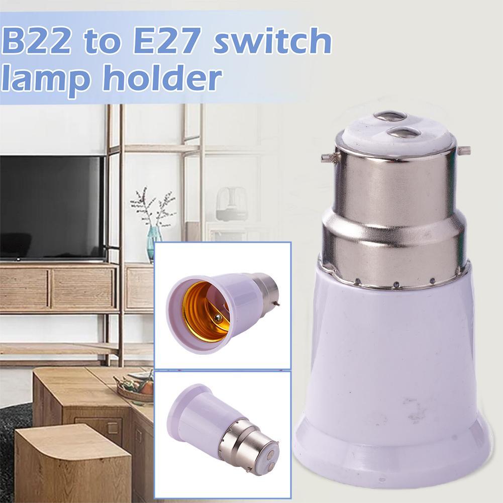B22 to E27 Lamp Holder Converter holder Bayonet to Screw Lamp Light Socket Bulb Base Spliter