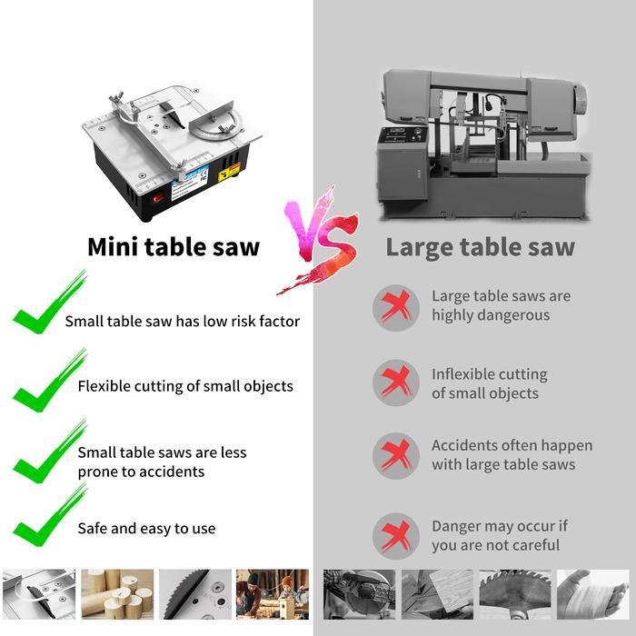 Promo 960W Gergaji Meja Gergaji Meja Mini Desktop Gergaji Listrik Pengangkat Presisi Diy Penyesuaian