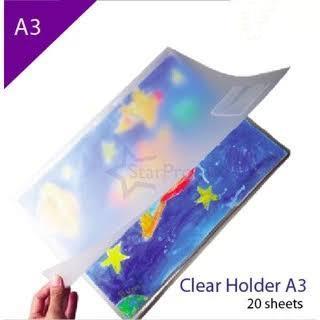 DISPLAY BOOK DOCUMENT KEEPER CLEAR HOLDER MAP ISI PLASTIK A3