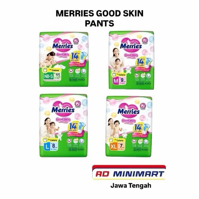 PAMPERS MERRIES Popok Celana Sekali Pakai S11 M9 L8 XL7 (pack small/pak kecil) /POPOK BAYI DIAPERS