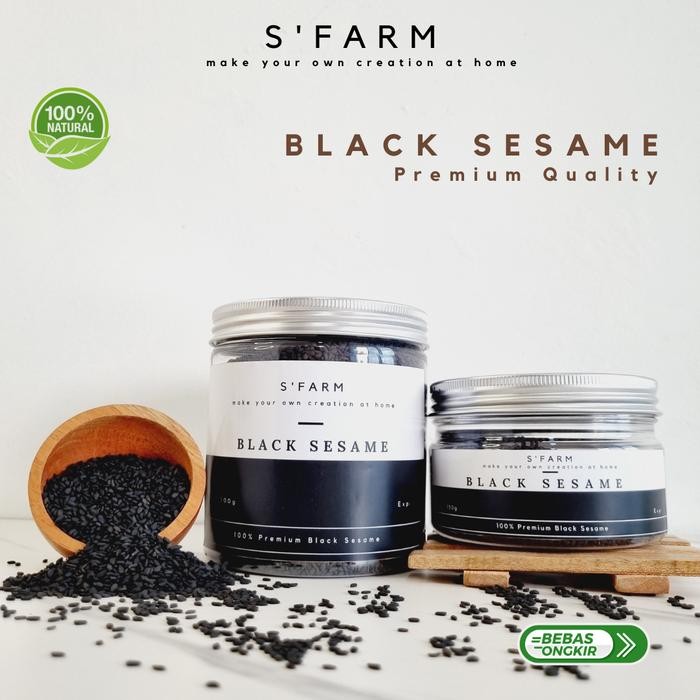 

DISKON Biji Wijen Hitam - Premium Raw Black Ses Seeds - Kemasan Jar READY STOCK