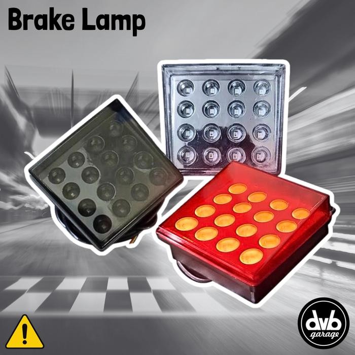 LED BRAKE LAMP KEDIP SPOT KABUT FOG LAMPU REM KOTAK F1 BLINK MOBIL MOTOR