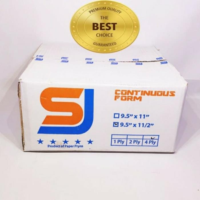

NEW PRODUK KERTAS CONTINUOUS FORM 4 PLY 9.5X11 SJ STANDAR (PRS-BAGI2) PAPER WARUNG ARA67