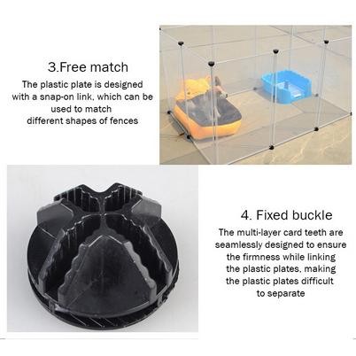 Playpen DIY Panel Pet Cage Fence Dog Cat Rabbit Cage Kerro transparan