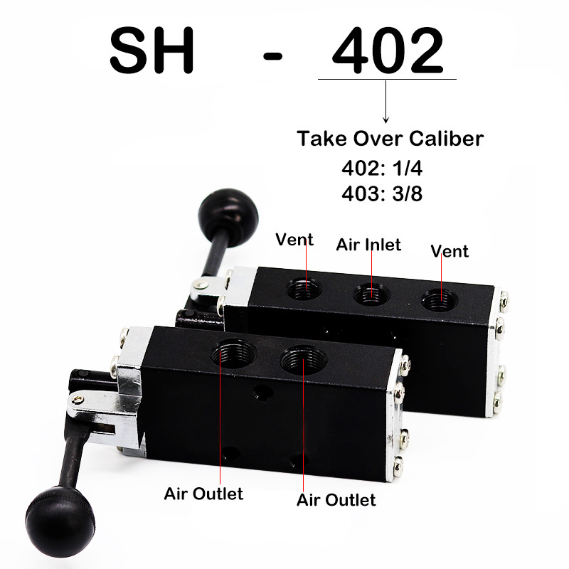 Two Position Five Way, Pneumatic Manual Directional Valve Sh-402, Hand Operated Valve Sh-403, Manual