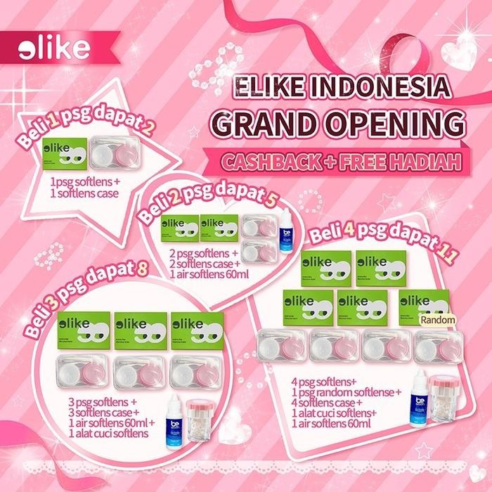 Pilihan- Elike Light Brown Collection 2 Softlens Minus Contact Lens Pasang Warna Diameter