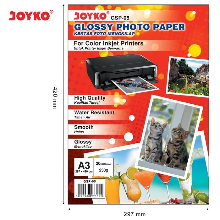 

Pilihan- Glossy Photo Paper Kertas Foto Mengkilap Gsp-05 20 Sheets Lembar