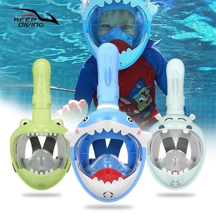 Kacamata Renang Snorkeling Anak-Anak PVC Alat Selam Snorkel Diving