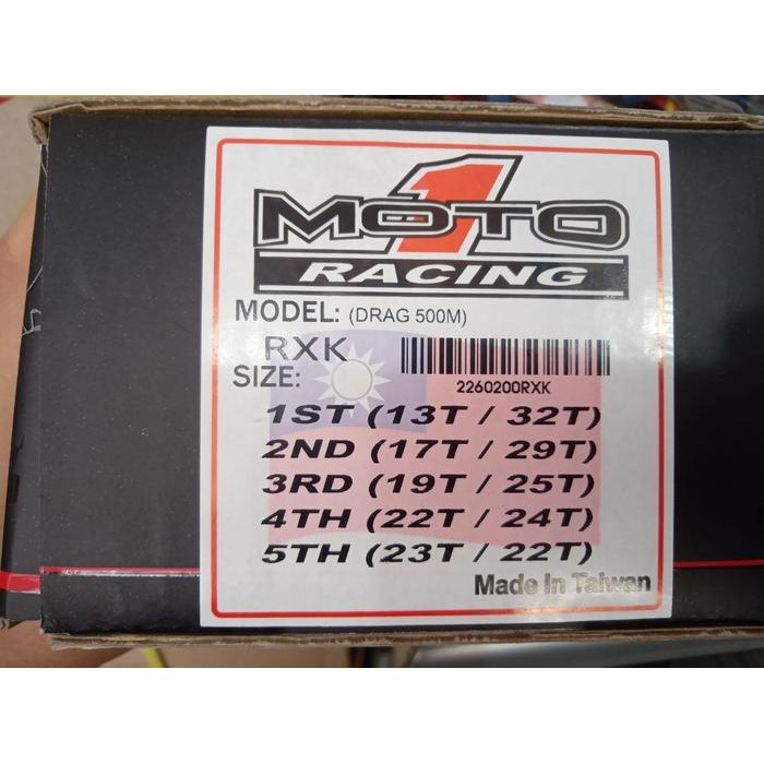 Langsung diproses Gear Ratio Rasio Moto 1 Rx King moto1 Racing
