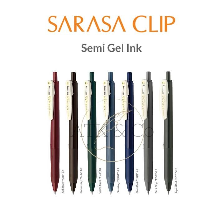

Pulpen Gel Zebra Sarasa Clip Vintage Color 0.5mm - Bolpen Pena Pen Warna 0,5 mm