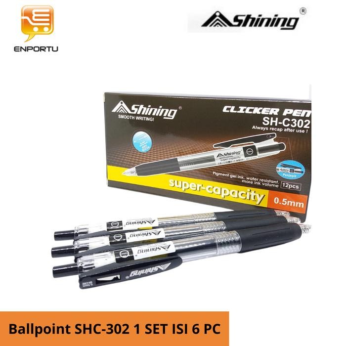 

Shining Clicker Gel Ink Pen SHC-302 (6pcs)