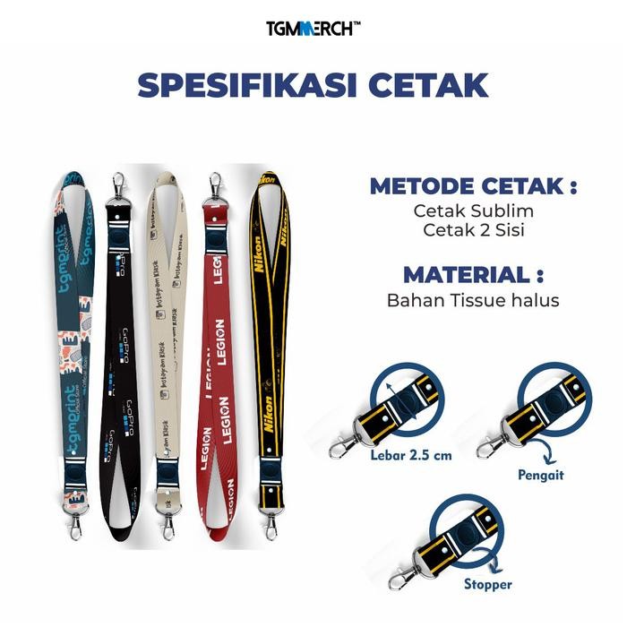 

Cetak Lanyard Custom 2.5 Cm Tgm Merch