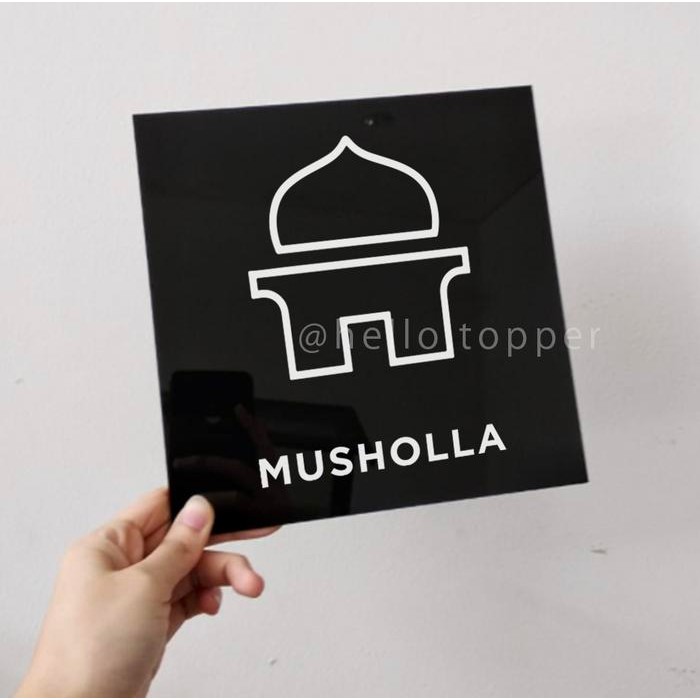 

SIGN BOARD MUSHOLLA MODERN AKRILIK 20X20 PRINTED