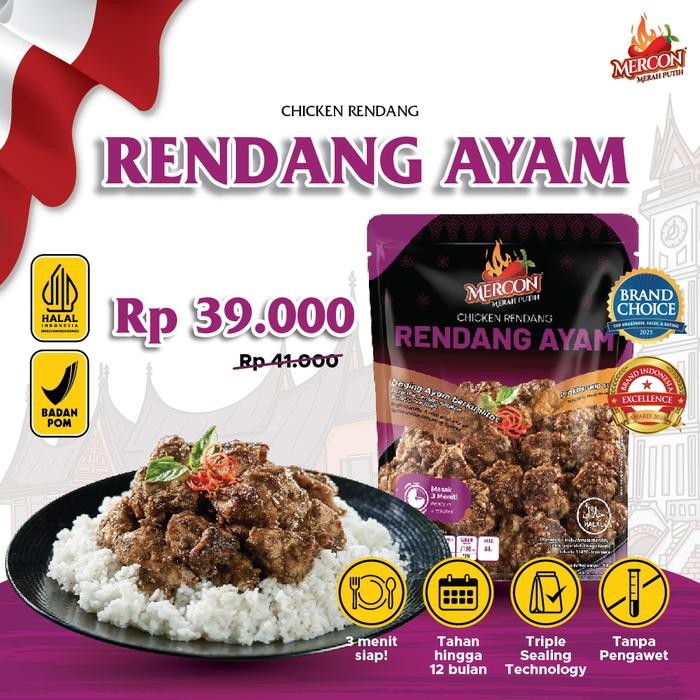 

Pilihan- Mercon Merah Putih - Rendang Ayam Ll Limited Edition!!