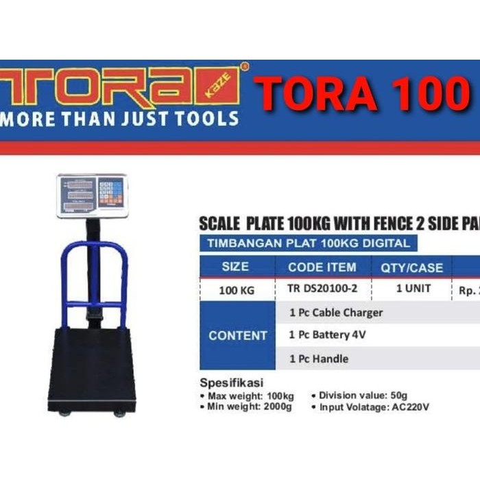 TIMBANGAN duduk digital 100KG / timbangan digital 100 kg TORA