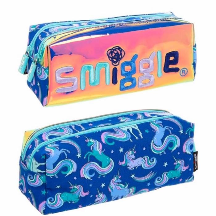 

SMIGGLE GOOD VIBES TWIN ZIP PENCIL CASE - UNICORN