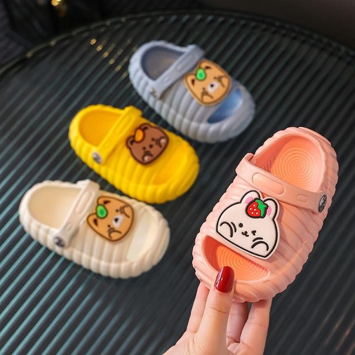 Muzy Sandal Slop Anak Perempuan Kekinian Casual Sendal Slop Anak Anti Slip Sandal Anak Model Terbaru