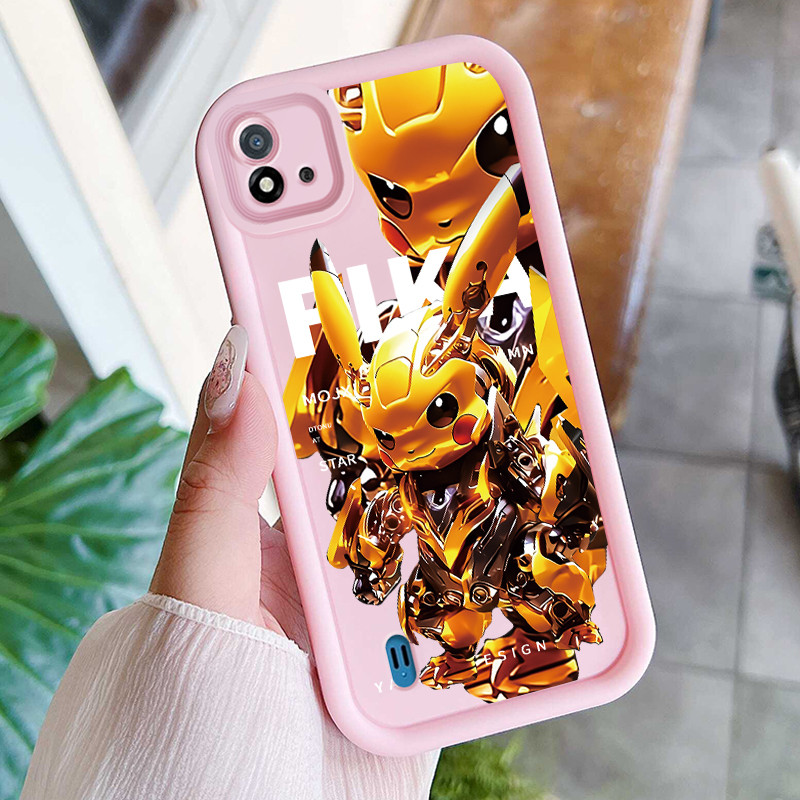 Casing Hp untuk Realme C20 C20A C11 2021 C11 2020 Case Pola Tikus Robot Kreatif Kartun Kasing ponsel