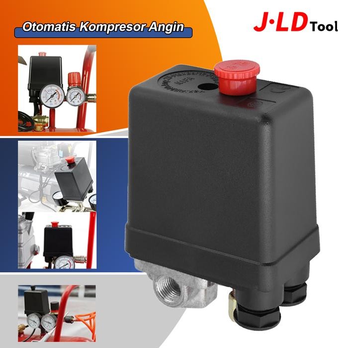 Pilihan- Jld Otomatis Kompresor Angin 4-Lubang Automatic Pressure Switch Compressor 4 Way Drat