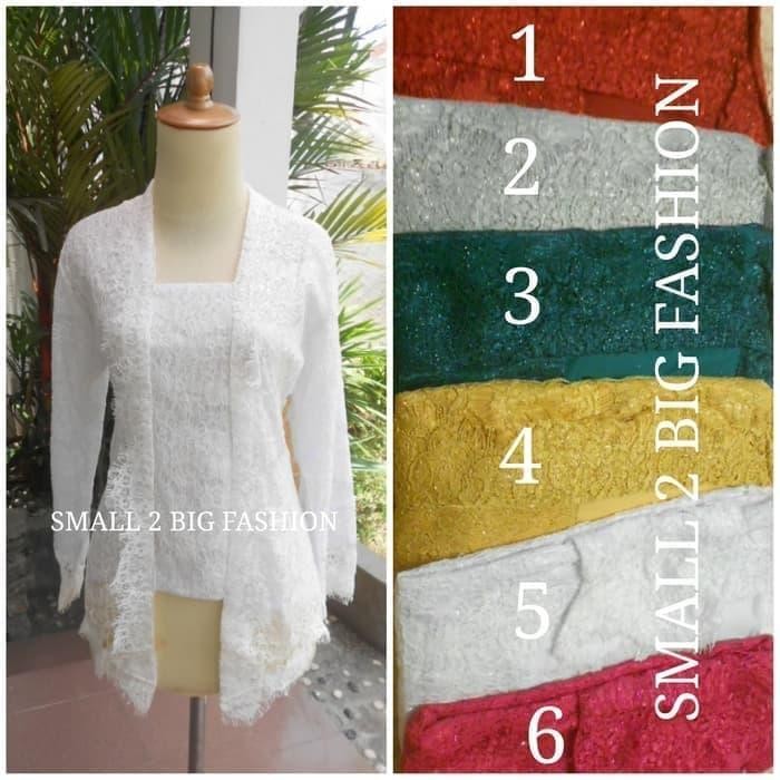 kebaya putih lengan panjang / kebaya bordir putih / kebaya katun sari