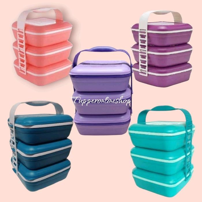 Picnic Set Trio Tupperware Original / Rantang Susun Tupperware