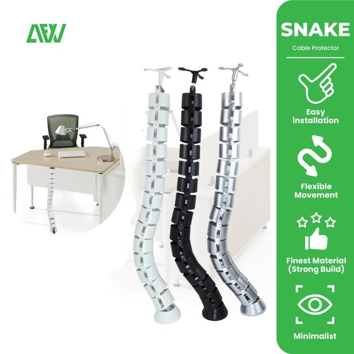 

All For Work Cable Management Snake Cable Protector Pelindung Dan Perapih Kabel Meja Cable Organizer