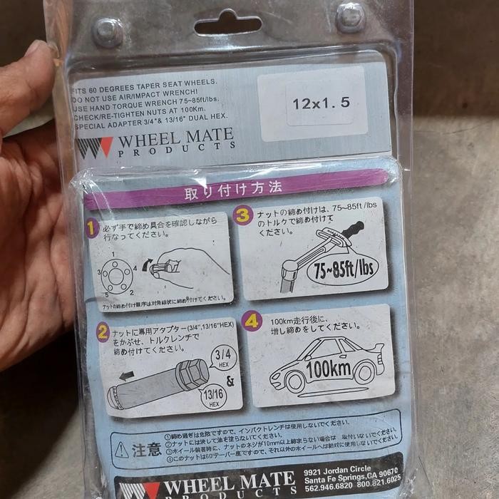 Mur Baut Roda Mobil Merk Muteki 12X1.5