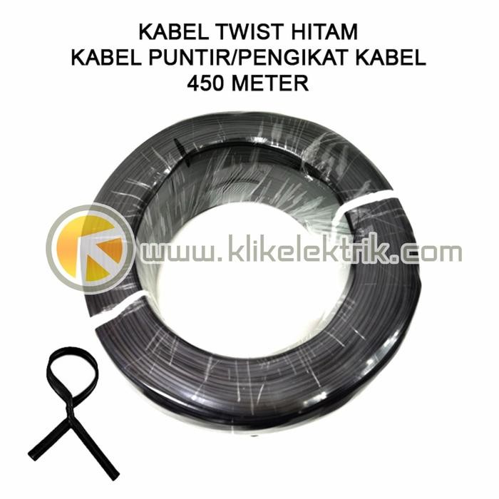 

Magic Twist Kabel Ikat Puntir Twis Tie Tebal Hitam 450 M Kawat Plastik