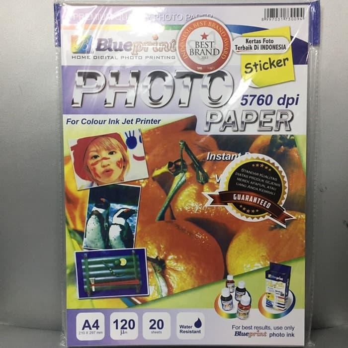 

Glossy Sticker Paper BluePrint A4 120Gsm Waterproof Sticker Paper