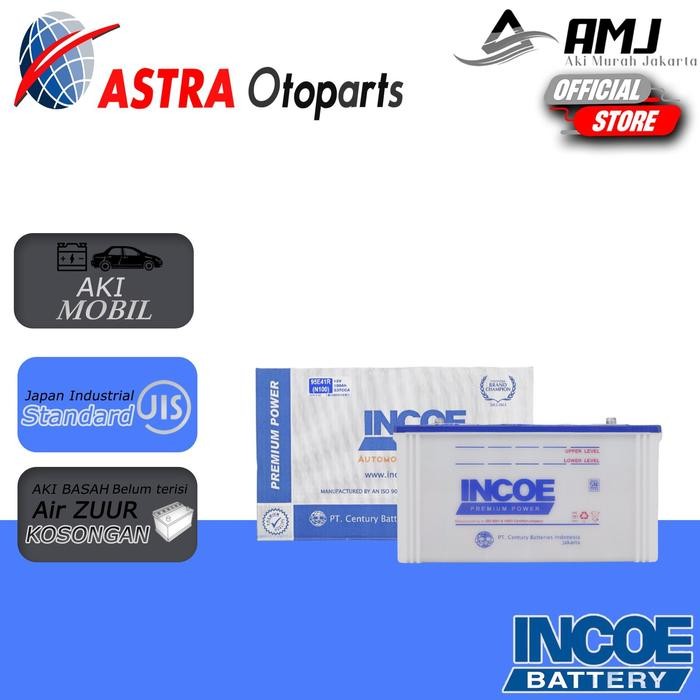 Incoe Premium Astra Aki Truk Toyota Dyna Rino N100 - 100Ah Aki Basah