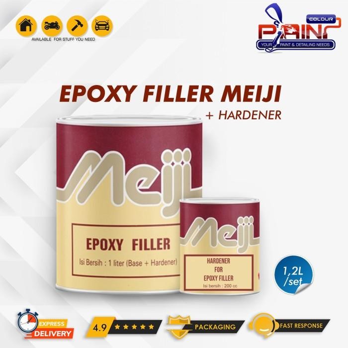 Pilihan- Epoxy Filler / Cat Dasar Meiji Filler 1Kg + Hardener