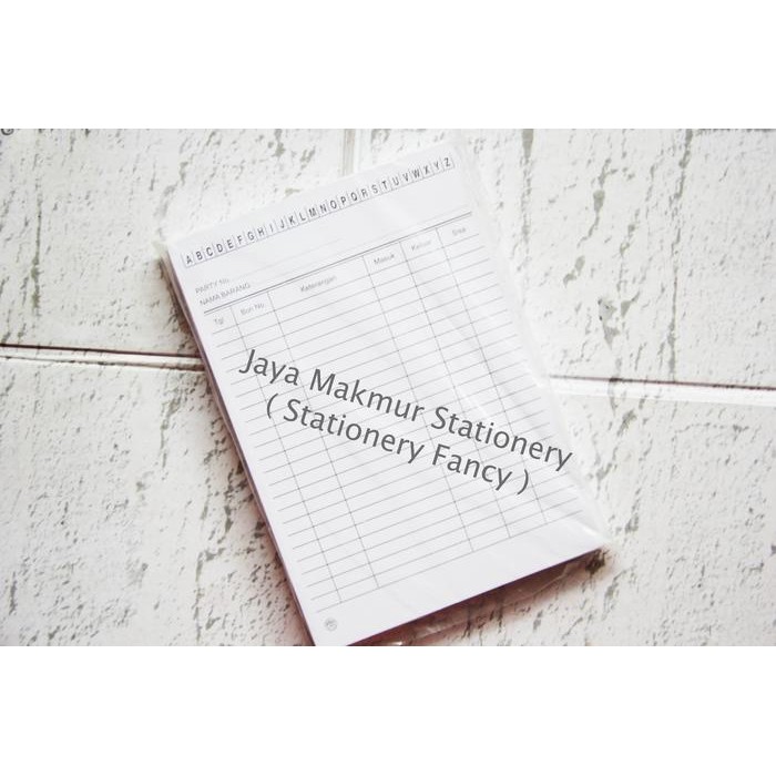 

Kartu Stok Barang Putih Ukuran Kuarto (15cm x 21,5 cm)