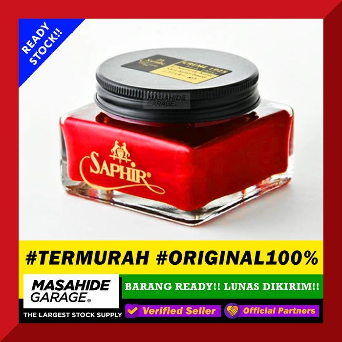 Ready (TERMURAH) SAPHIR CREME RED MERAH - 75ml - SEMIR SEPATU KULIT