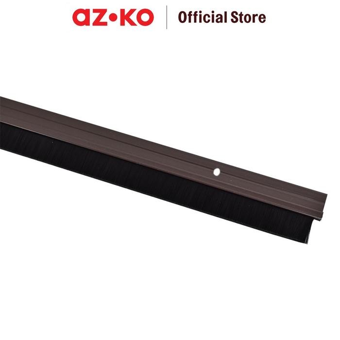 AZKO Krisbow Penutup Lubang Bawah Pintu Aluminium-Brush 91 cm - Cokelat Bottom Door Seal Penutup