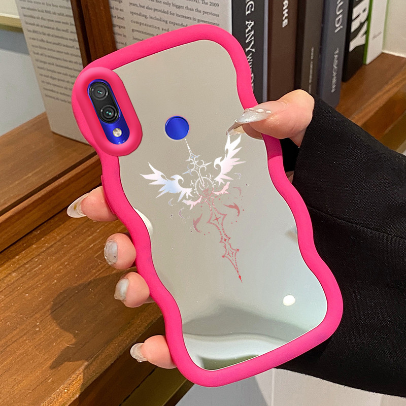 Casing HP Untuk Xiaomi Redmi Note 7 Note 7s Note 7 Pro Case Salib Sayap Macaron Softcase Silikon Kas