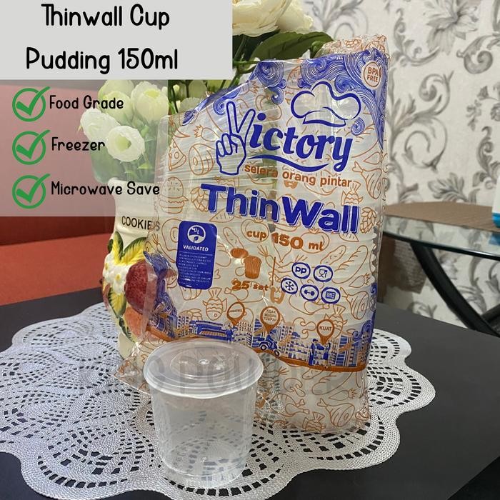 THINWALL CUP 150ML CUP PUDDING PLASTIK 150 ML