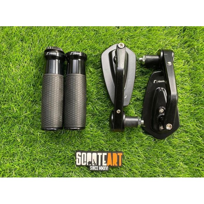Handgrip Rizoma Urlo + Spion Rizoma Coffin Universal Vespa Matic