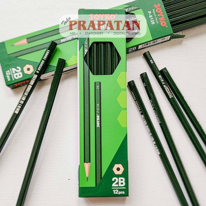 

Pensil Tulis P-8126 Joyko 2B 1 BOX ISI 12PCS Writing Pencil