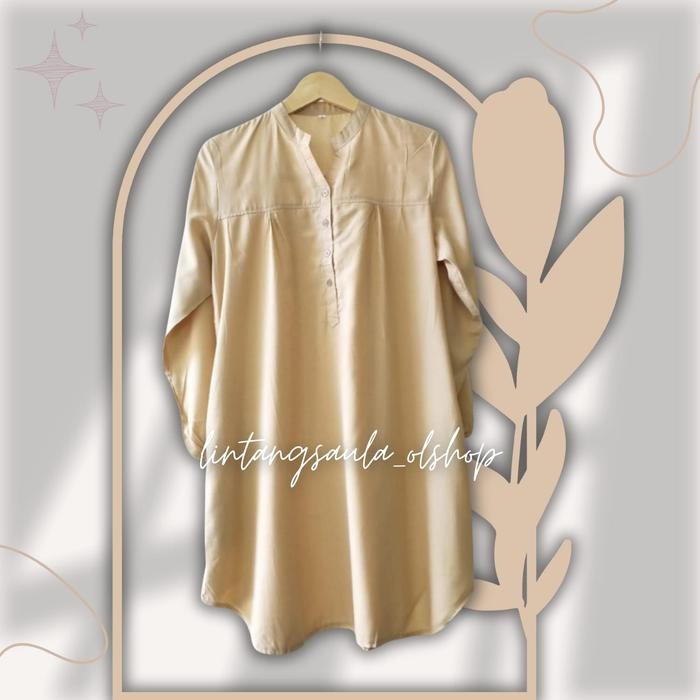 Tunik polos viscose jumbo cream