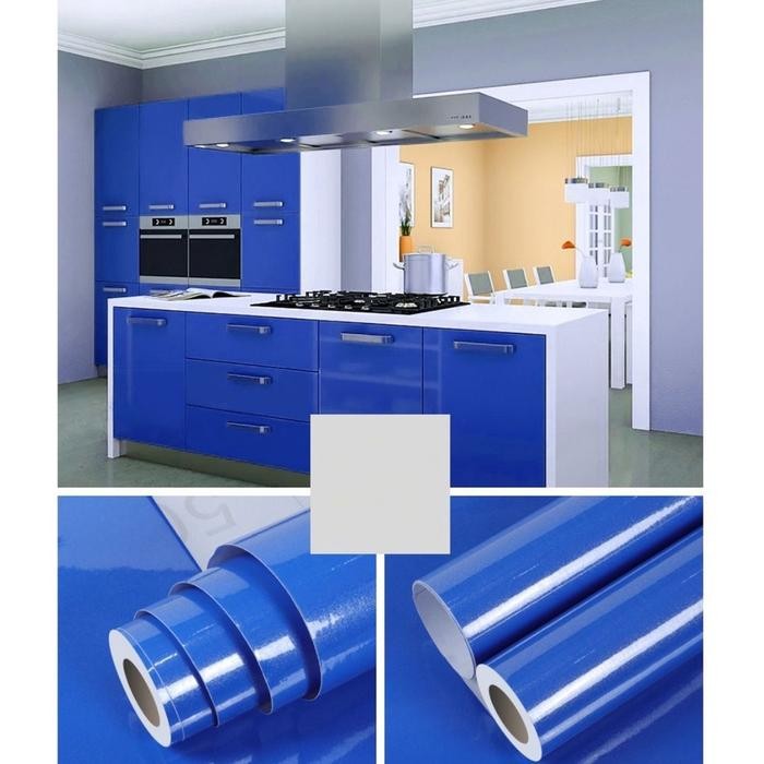wallpaper dapur kitchen set premium polos glossy anti minyak