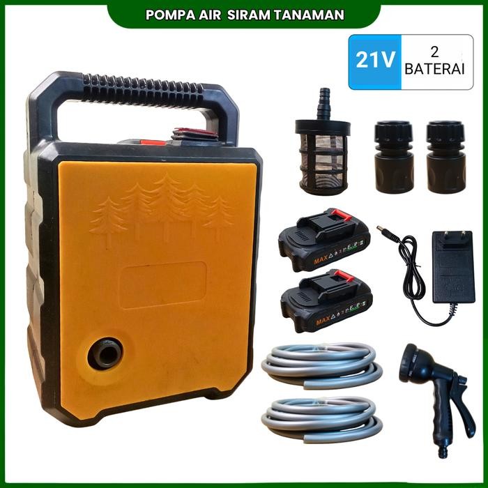 Pompa Air Siram Tanaman Beterai 21V Pompa Portabel Siram Tanaman Semprotan