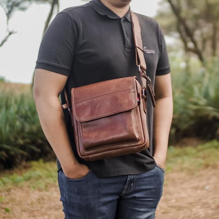 Leather Sling Bag - Tas Selempang Kulit Pria BUCINI Jarwo