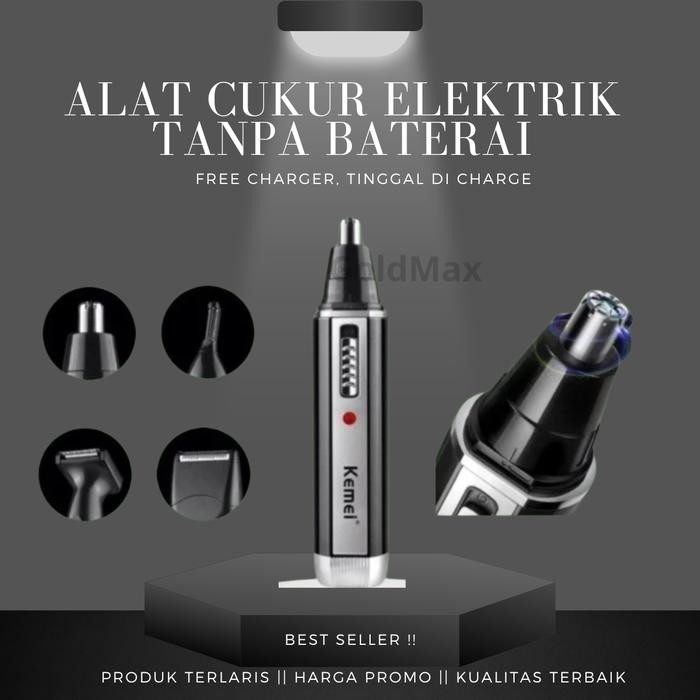 Alat cukur kumis bulu hidung jenggot alis mesin cukur elektrik tanpa baterai