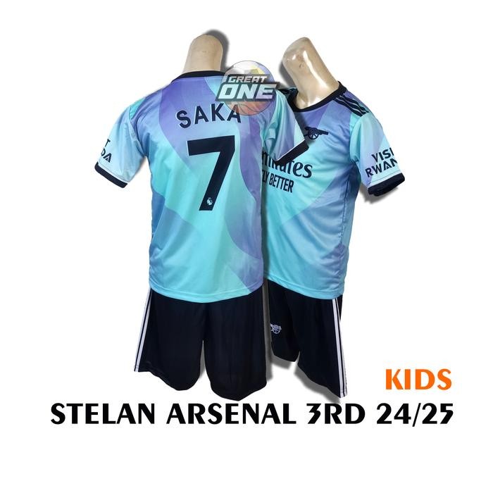 SALE Setelan Baju Kaos Sepak Bola Anak Arsenal Third 2024