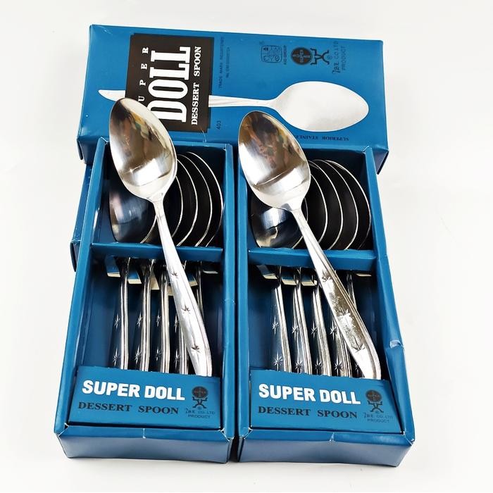 Sendok Makan Stainless Steel Tebal Super Doll Original - 1 Lusin