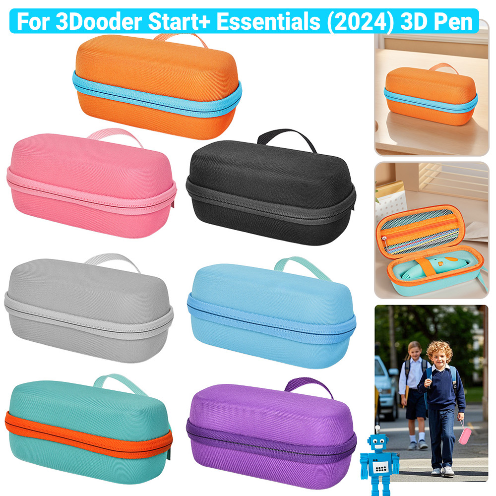 Durable EVA Storage Bag for 3Doodler Start+ Essentials (2024) 3D Pen Set Accessories Shockproof